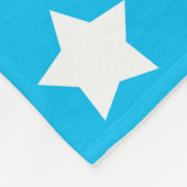 Blauw wit sterren patroon decoratief fleece deken (Hoek)