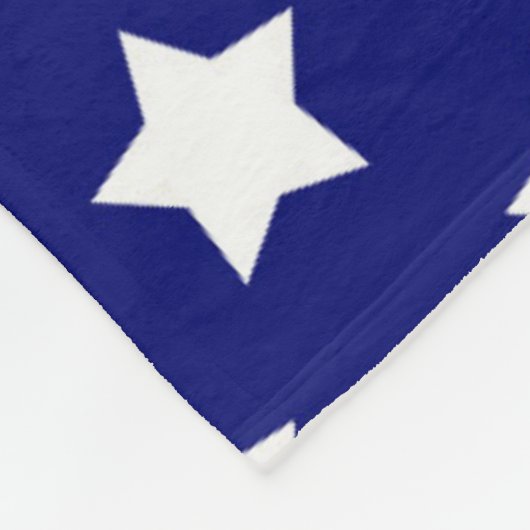 Blauw wit sterren patroon decoratief fleece deken (Hoek)