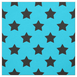 Blauw Wit Sterren Patroon Decoratief Textiel Stof