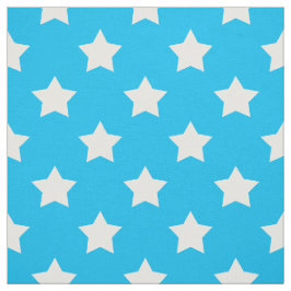 Blauw Wit Sterren Patroon Decoratief Textiel Stof