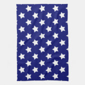 Blauw wit sterren patroon decoratief theedoek (Verticaal)