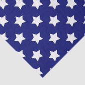 Blauw wit sterren patroon decoratief tissuepapier (Detail)