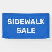 Blauw-wit stoep verkoop spandoek (Horizontaal)