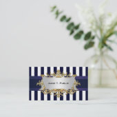 Blauw wit streep, blauw lint, goud ingelijst label (Staand voorkant)