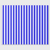 Blauw/Wit Streep Cadeaupapier (Vlak)