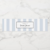 Blauw Wit Streep Vrijgezellenfeest Party Waterfles Etiket (Enkel label)