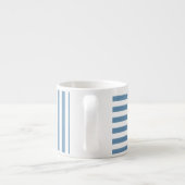 blauw wit streeppatroon espresso kop (Achterkant)