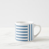 blauw wit streeppatroon espresso kop (Rechts)