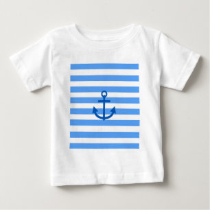 Blauw & Wit Streeppatroon met Anker