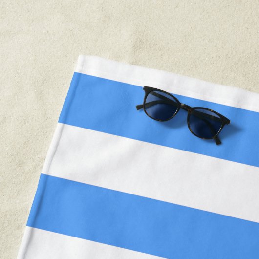 Blauw & Wit Streeppatroon met Anker Strandlaken (In situ)