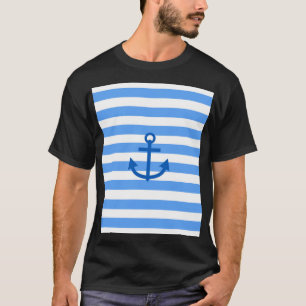 Blauw & Wit Streeppatroon met Anker T-shirt
