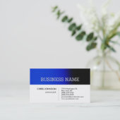 Blauw wit strepe hedendaags Visitekaartje (Staand voorkant)