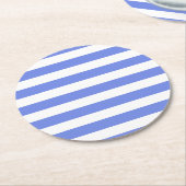 Blauw/Wit strepen onderzetter set (Gebogen)