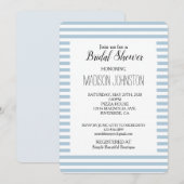 Blauw Wit Strepen Vrijgezellenfeest Kaart (Voorkant / Achterkant)