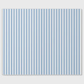 Blauw & wit Striped Patroon Cadeaupapier (Vlak)
