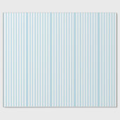 Blauw & wit Stripes Baby shower met striped patroo Cadeaupapier (Vlak)