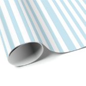 Blauw & wit Stripes Baby shower met striped patroo Cadeaupapier (Rol Hoek)