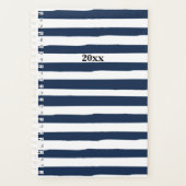 Blauw-wit Stripes Planner (Voorkant)