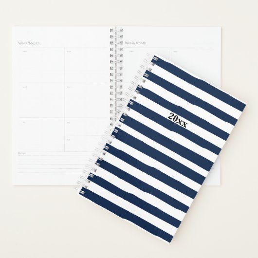 Blauw-wit Stripes Planner (Display)