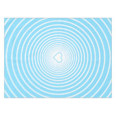 Blauw Wit Tafelkleed met Hart - Kies kleuren (Voorkant (Horizontaal))