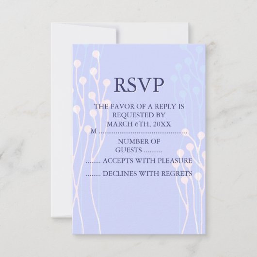 Blauw & Wit Tak Design RSVP Kaartje (Voorkant)