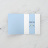 Blauw Wit Teacup wit blauw Bedankt Opmerking Kaart (Binnen)