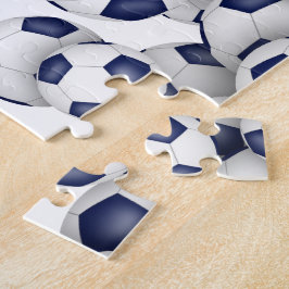 blauw wit team kleuren jongens voetbal legpuzzel