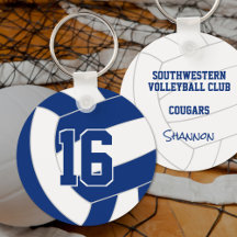 blauw wit team kleuren volleybal speler
