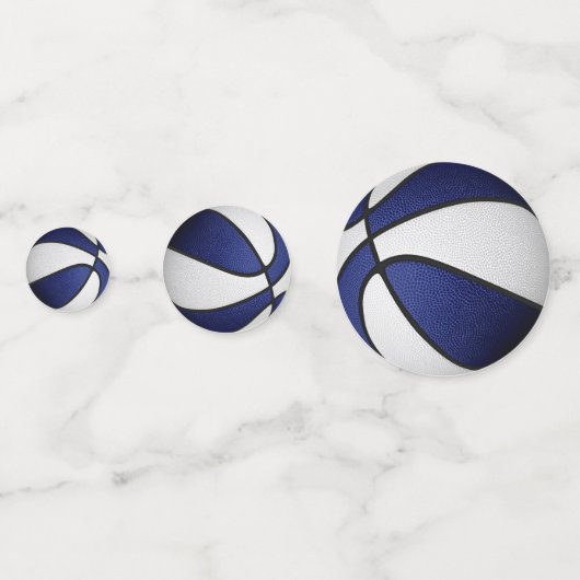 Blauw-wit team kleurt basketbalfeest confetti (Voorkanten)