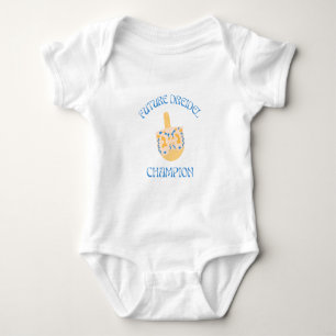 Blauw-wit "Toekomstige Dreidel-kampioen" Chanoeka Romper