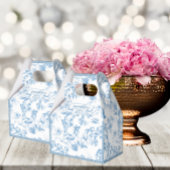 Blauw-wit Toile de Jouy Vrijgezellenfeest Bedankdoosjes