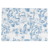 Blauw-wit Toile de Jouy Vrijgezellenfeest Groot Cadeauzakje (Achterkant)