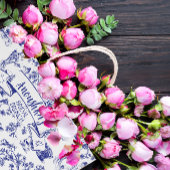 Blauw-wit Toile de Jouy Vrijgezellenfeest Groot Cadeauzakje