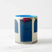 BLAUW - WIT TWEEKLEURIGE KOFFIEMOK (Center)