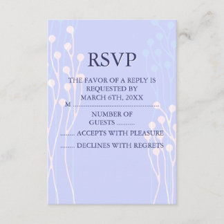 Blauw & Wit Twig Design RSVP