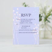 Blauw & Wit Twig Design RSVP (Staand voorkant)