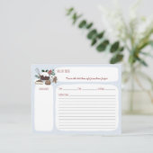 Blauw + Wit Vakantie Bakken Recept Kaart (Staand voorkant)