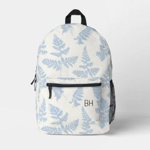 Blauw & Wit Varen Patroon Monogram Initialen Bedrukte Rugzak