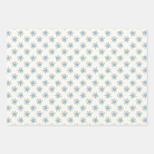 Blauw wit vergeet-me-niet de Stijl van de Waterver Inpakpapier Vel (Voorkant 2)