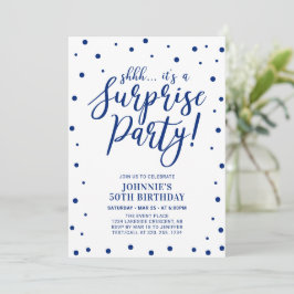 Blauw & Wit | Verrassingsfeest voor Volwassenen Ve Kaart