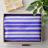 Blauw wit verticaal strepenpatroon tissuepapier (Geschenk)