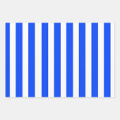 Blauw & Wit Verticaal Stripe Zeilerpatroon Inpakpapier Vel (Voorkant 3)