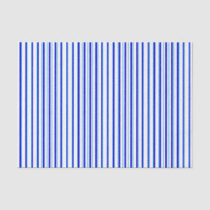 Blauw wit - verticaal Stripes - Cool modern patroo Tissuepapier