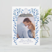 Blauw & wit verwijderen Foto opslaan Datum Kaart (Staand voorkant)