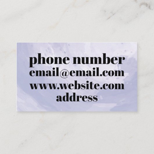 Blauw-wit Visitekaartje met QR-code (Achterkant)