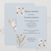 Blauw Wit Vlinder Bloemen Vrijgezellenfeest Kaart (Voorkant / Achterkant)