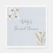 Blauw Wit Vlinder Bloemen Vrijgezellenfeest Servet