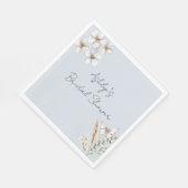 Blauw Wit Vlinder Bloemen Vrijgezellenfeest Servet