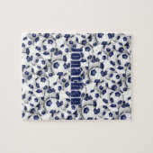 Blauw Wit Voetbal Team Kleuren Meisjes Jongens Naa Legpuzzel (Horizontaal)