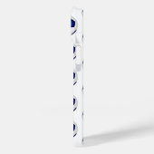 Blauw wit voetballen patroon monogram Case-Mate iPhone case (Achterkant / Links)